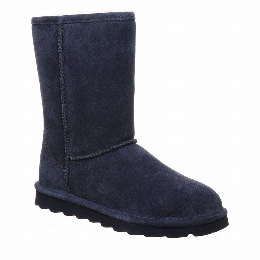 Bearpaw Elle Short Wide Short Boots UK - Women's Boots Blue ||DKTSBM-732||